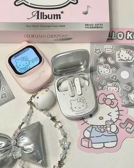 Cute Cartoon Wireless Earbuds with Digital Display Charging Case